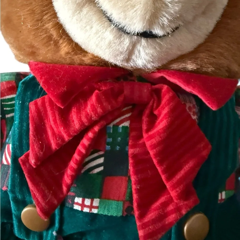 Vintage 1994 Teddy Bear Lane K-Mart Christmas Bear Plush 17”
